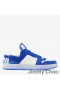 Jimmy Choo Florent M Sneakers Kvinnor Crosta och Läder Med Choo Bokstäver Vit/Blå