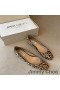 Jimmy Choo Gisela Lägenheter Kvinnor Leopard Läder Brun
