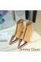 Jimmy Choo Kix-Z 65 Vrist Tossor Kvinnor Patentet Läder Och JC Monogram Läder Khaki