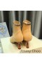 Jimmy Choo Kix-Z 65 Vrist Tossor Kvinnor Patentet Läder Och JC Monogram Läder Khaki