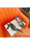Jimmy Choo Ray 65 Slingback Pumpar Kvinnor Python Läder Med JC Monogram Svart