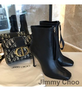 Jimmy Choo Macel 100 Vrist Tossor Kvinnor Kalv LÃ¤der Svart