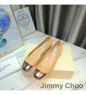 Jimmy Choo Watson Lägenheter Kvinnor Monogram Lackläder Khaki
