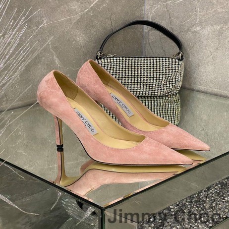 Jimmy Choo Love Pumps Women Suede Pink