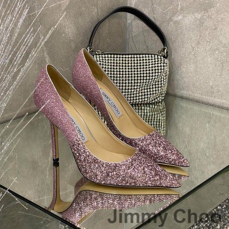 Jimmy Choo Romy Pompaları Kadın Glitter Kumaş Mor