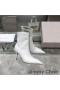 Jimmy Choo Beyla 85 Ayak Bileği Patik Kadın Dana Derisi Beyaz