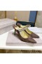 Jimmy Choo Bing Katır Kadın Süet Kristal ve İnci Askılı Kahve