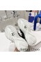 Jimmy Choo Cosmos F Düşük Üst Spor Ayakkabı Unisex Deri Ve İpek Siyah / Beyaz