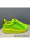 Jimmy Choo elmas ışık Maxi F spor ayakkabı Kadın Platform tabanlı yeşil örgü