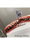 Jimmy Choo Eh P Florent F Spor Ayakkabı Unisex Dana Derisi Ve Parlak Tabanlı Kanvas Beyaz / Kırmızı