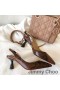 Jimmy Choo Fetto 65 Slingback Pompaları Kadın Deri Yılan