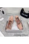 Jimmy Choo Gai Balerin Flats Kadın Nappa Kristal Kayış İle Pembe