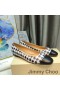 Jimmy Choo Gisela Flats Kadın Balıksırtı Yıldız Baskı Ve Nappa Deri Beyaz