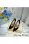 Jimmy Choo Kari 85 Kristal Kayışlı Siyah Kadın Süet Pompaları
