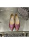 Jimmy Choo Aşk Daireler Kadın Glitter Aşağılamak Kumaş Gümüş / Gül