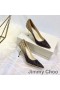 Jimmy Choo Aşk Pompaları Kadın Glitter Aşağılamak Kumaş Siyah / Altın