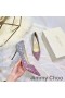 Jimmy Choo Aşk Pompaları Kadın Glitter Aşağılamak Kumaş Pembe / Gümüş