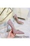 Jimmy Choo Love Pumps Women Glitter Degrade Fabric Pink