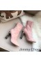 Jimmy Choo Maine 100 yarım çizmeler Kadın Süet Kristal Süslenmiş Topuk Pembe