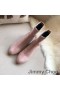 Jimmy Choo Maine yarım çizmeler Kadın Süet Kristal Süslenmiş Topuk Pembe