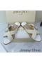 Jimmy Choo Marle Slaytlar Kadınlar Patent Deri İnciler Ve Kristaller Toka Beyaz