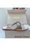 Jimmy Choo Marle Slaytlar Kadınlar Patent Deri İnciler Ve Kristaller Toka Beyaz