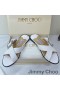 Jimmy Choo Marle Slaytlar Kadın Koyun Deri Kristaller Toka İle Beyaz