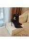 Jimmy Choo Minori 105 Ayak Bileği Patik Kadın Glitter Degrade JC Amblemi Siyah