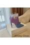 Jimmy Choo Minori 105 Ayak Bileği Patik Kadın Glitter Degrade JC Amblemi Mor
