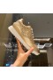Jimmy Choo Monza Spor Ayakkabı Kadın Antika Deri ve Parıltılı Kumaş Altın