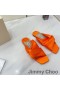 Jimmy Choo Narisa Slaytlar Kadınlar Saten Turuncu