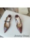 Jimmy Choo Ray 65 Slingback Pompaları Kadın Python Deri JC Monogram Bordo
