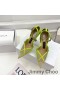 Jimmy Choo x Mugler Kayış 90 Pompaları Kadın Deri Ve Örgü Yeşil