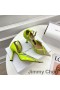 Jimmy Choo x Mugler Kayış 90 Pompaları Kadın Deri Ve Örgü Yeşil