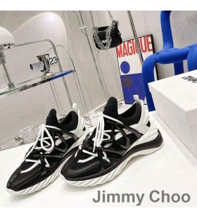 Jimmy Choo Cosmos F DÃ¼ÅŸÃ¼k Ãœst Spor AyakkabÄ± Unisex Deri Ve Ä°pek Siyah / Beyaz