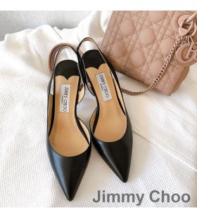 Jimmy Choo Fetto 65 Slingback PompalarÄ± KadÄ±n Deri Siyah