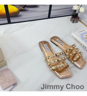 Jimmy Choo Hazal Slaytlar KadÄ±nlar Nappa Ä°le Ä°nci Ã‡Ä±tÃ§Ä±t GÃ¼l AltÄ±n
