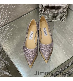 Jimmy Choo Aşk Daireler Kadın Glitter Aşağılamak Kumaş Menekşe