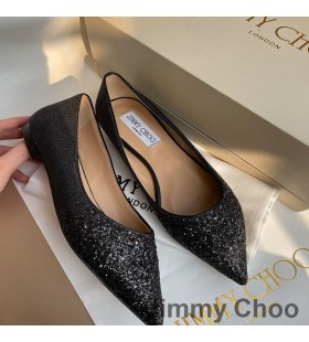 Jimmy Choo Romy Daireler Kadın Glitter Kumaş Siyah