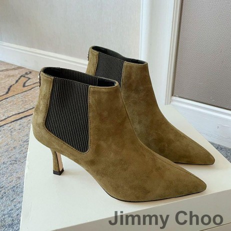Jimmy Choo Maiara 65 Botas De Tobillo De Las Mujeres Gamuza Verde