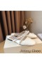 Jimmy Choo Amaya Mulas De Las Mujeres De Cuero De Patente Con Adorno De Perlas Blancas
