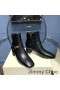 Jimmy Choo Botas De Tobillo De Las Mujeres De Cuero De Becerro Con Choo Emblema Negro
