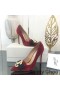 Jimmy Choo Ari 100 Bombas de las Mujeres Gamuza Con JC Y el Logotipo de Grosgrain Arco de Borgoña