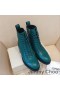 Jimmy Choo Cruz Botas De Combate De Las Mujeres De Cuero Verde