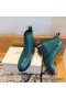 Jimmy Choo Cruz Botas De Combate De Las Mujeres De Cuero Verde