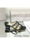 Jimmy Choo Hazal 45 De Tacón De Diapositivas De Las Mujeres De Cuero De Napa Con Perla Tacos Negro