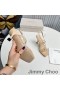 Jimmy Choo Indiya 85 Sandalias De Las Mujeres De Cuero De Napa Con Corazones De Cristal De Albaricoque
