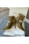 Jimmy Choo Kaza 85 Tobillo Botines De Las Mujeres Gamuza Con Cristal Correa Verde
