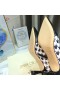 Jimmy Choo Kix Z 65 Tobillo Botines De Las Mujeres De Cuero De Becerro Y De La Estrella De Pata De Gallo Negro Impreso