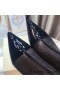 Jimmy Choo Kix Z 65 Tobillo Botines de las Mujeres de Cuero de Patente Y JC Monograma de Cuero Negro